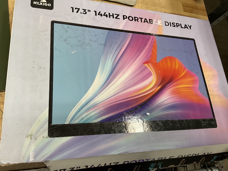 Photo 5 of NexiGo 144Hz 17.3 Inch Portable Gaming Monitor, FHD IPS Computer Display, Dual Speakers Eye Care Screen with HDMI/Type C for Laptop PC/MAC/Surface/PS4/Xbox/Switch, Included Black Smart Cover (Renewed)