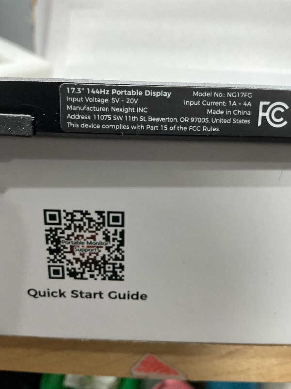 Photo 4 of NexiGo 144Hz 17.3 Inch Portable Gaming Monitor, FHD IPS Computer Display, Dual Speakers Eye Care Screen with HDMI/Type C for Laptop PC/MAC/Surface/PS4/Xbox/Switch, Included Black Smart Cover (Renewed)