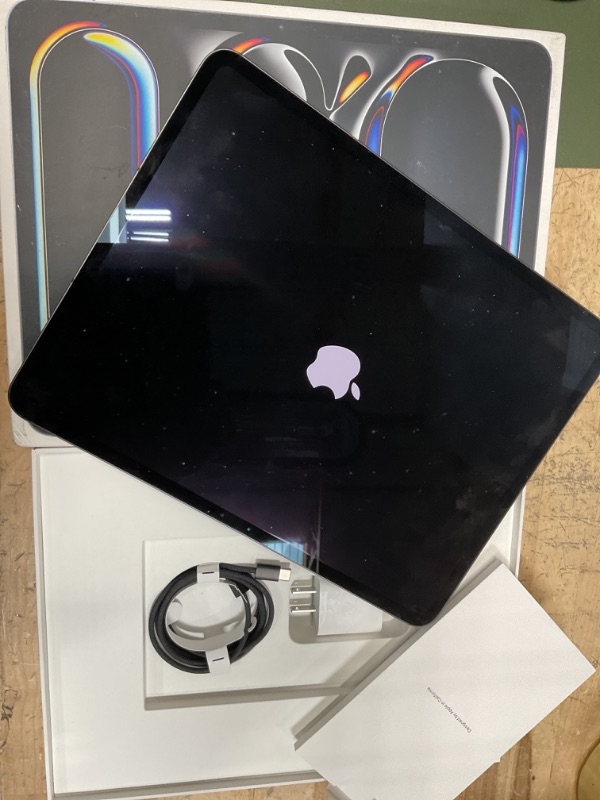 Photo 1 of Apple iPad Pro 13-Inch (M4): Built for Apple Intelligence, Ultra Retina XDR Display, 1TB, 12MP Front/Back Camera, LiDAR Scanner, Wi-Fi 6E + 5G Cellular, Face ID, All-Day Battery Life — Space Black