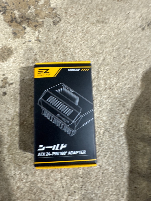 Photo 1 of EZDIY-FAB Shield 24-Pin Angle Adapter with Infinity Mirror ARGB Light,ATX 24 Pin Power Connector, 5V 3pin ARGB Sync-180 Degree-Black-1 Pack