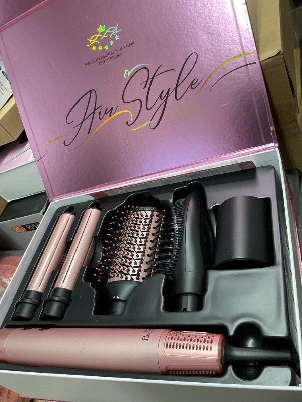 Photo 1 of Brightup Air Styler, Professional Hair Dryer Brush with 110,000 RPM High-Speed Negative Ionic Blow Dryer, Auto Wrap Curlers, Multi Hair Styler for Fast Drying Styling Curling Straightening Volumizing