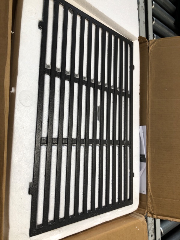 Photo 3 of **1 GRILL IS CRACKED** QuliMetal 19.5" Cooking Grates for Weber Genesis 300 Series, Genesis E310 E320 E330 S310 S320 S330, Cast Iron Grill Grates Replacement for Weber 7524 7528