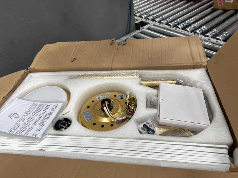 Photo 1 of YOUKAIN 70inch Large Ceiling Fans with Lights and Remote, Indoor/Outdoor Gold Ceiling Fan, Dual Finish 8 Blades, Modern Smart Ceiling Fans Work with Smart APP and Voice Control, 70-YJ805-GD