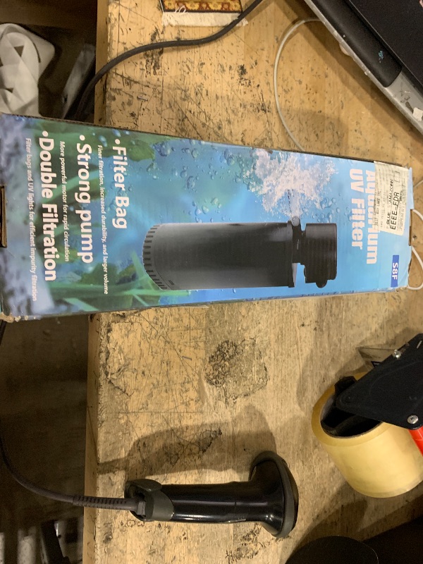 Photo 1 of 400GPH Aquarium Filter, Aquarium UV Filter for 55-150 Gallon, Fish Tank Filter Powerful Internal Pump, Turtle Filter for Cold Plunge Saltwater Cloudywater Clear and Alage Killing Green Clean Machine