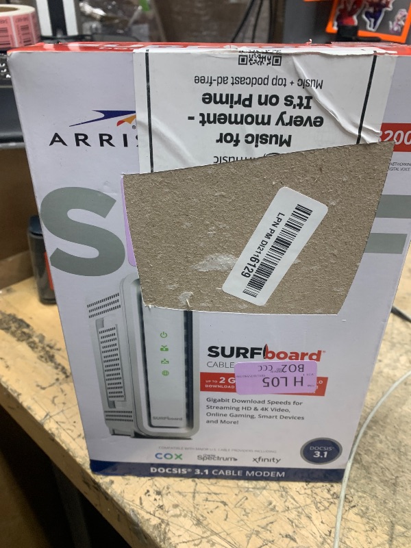 Photo 2 of ARRIS (SB8200) - Cable Modem - Fast DOCSIS 3.1 32x8 Gigabit WiFi , Approved for Comcast Xfinity, Cox, Charter Spectrum, & more | 1 Gbps Max Internet Speed, 4 OFDM Channels