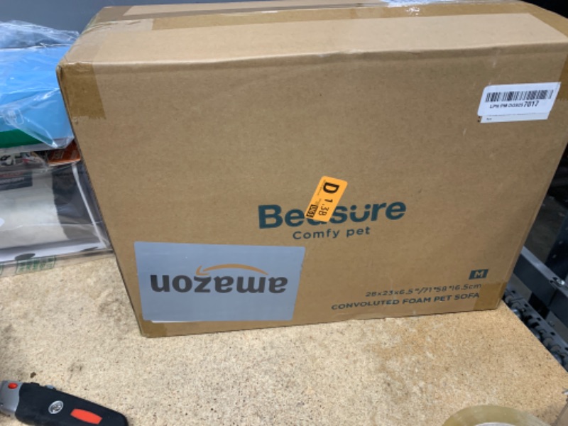 Photo 1 of Bedsure Orthopedic Dog Bed for Medium Dogs - Calming Waterproof Dog Sofa Beds Medium, Supportive Foam Pet Couch Bed with Removable Washable Cover, Waterproof Lining and Nonskid Bottom, Misty Grey