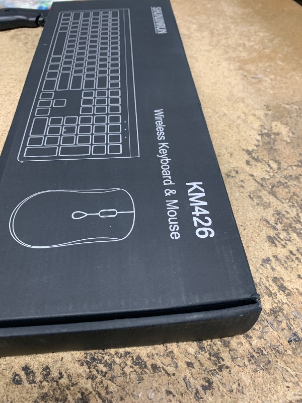 Photo 1 of Wireless Mouse and Keyboard Combo, Silent Full-Size Computer Keyboard with Calculator Button, 2400 DPI Mouse, Quiet Click, Slim Cordless USB Keyboard Mouse Set for Laptop PC Windows Mac - Space Grey