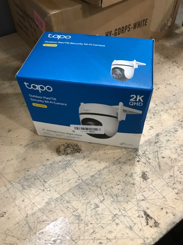 Photo 1 of TP-Link Tapo 2K QHD Outdoor Pan/Tilt Wi-Fi Security Camera, 360° View, Motion Tracking, Color Night Vision, Free Person/Vehicle/Motion Detection, Cloud & SD Card Storage, 24/7 Recording, Tapo C520WS…