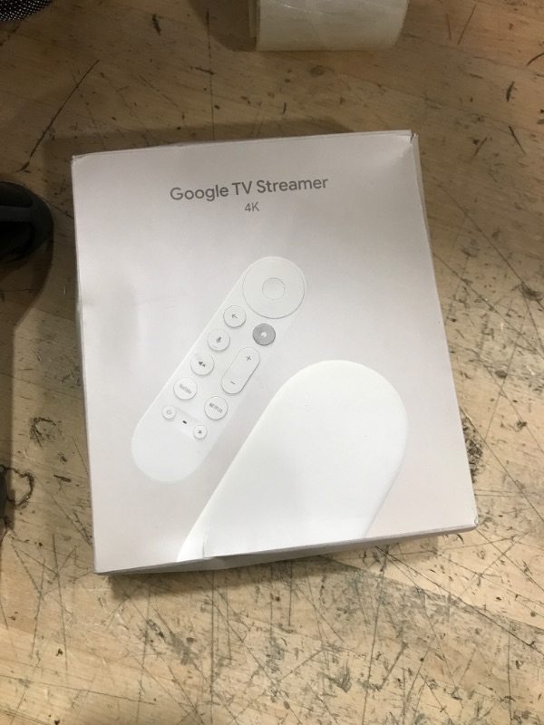 Photo 1 of Google TV Streamer 4K - Fast Streaming Entertainment on Your TV with Voice Search Remote - Watch Movies, Shows, Live TV, and Netflix in 4K HDR - Smart Home Control - 32 GB of Storage - Porcelain