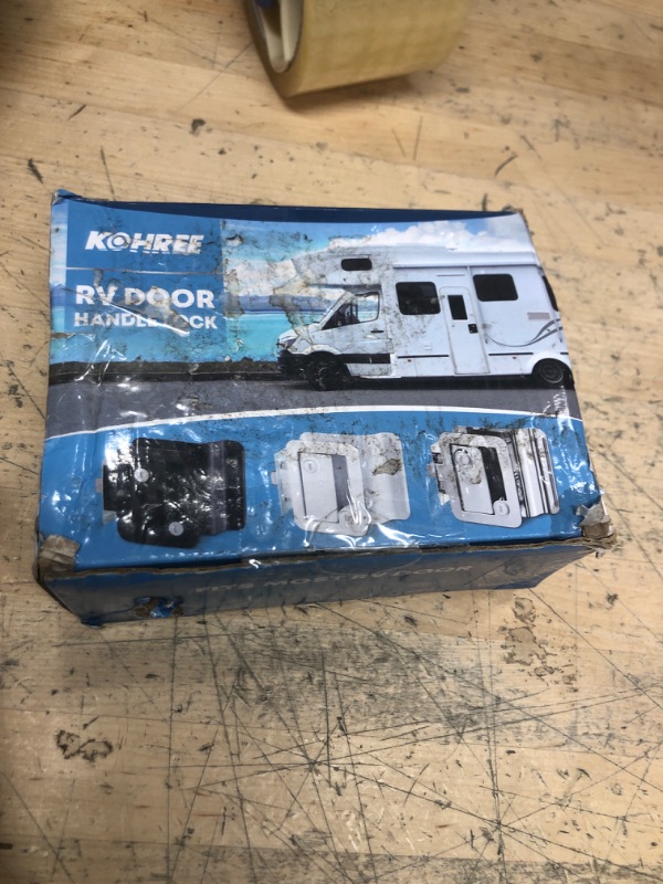 Photo 1 of Kohree RV Trailer Camper Entry Door Lock Handle, Polar Chrome RV Door Lock Replacement with Deadbolt, Upgrade Zinc Alloy Security Kit for Camper, Travel, Horse Trailer, Cargo Hauler