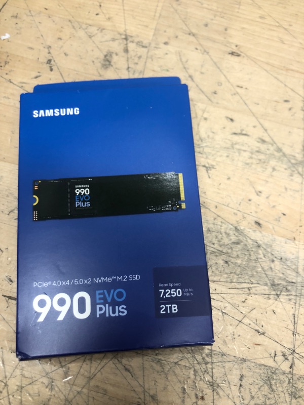 Photo 1 of SAMSUNG 990 EVO Plus SSD 2TB, PCIe Gen 4x4, Gen 5x2 M.2 2280, Speeds Up-to 7,250 MB/s, Upgrade Storage for PC/Laptops, HMB Technology and Intelligent Turbowrite 2.0, (MZ-V9S2T0B/AM)