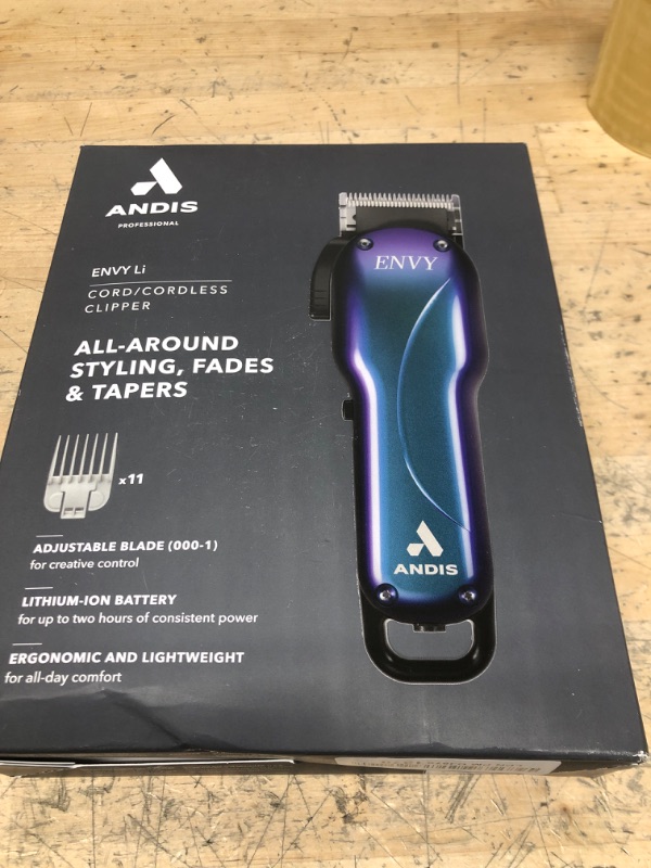 Photo 2 of Andis Limited Edition Galaxy Envy Li Cordless Clipper - Rechargeable Hair Clipper & Trimmer - Adjustable Blade Clipper, Close Cutting Zero Gapped