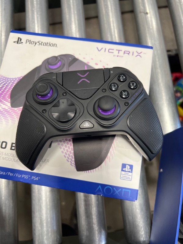 Photo 1 of PDP Victrix Pro BFG Wireless Gaming Controller for Playstation 5 / PS5, PS4, PC, Modular Esports Gamepad, Remappable Buttons, Customizable Triggers/Paddles/D-Pad/Fightpad, PC App, Black