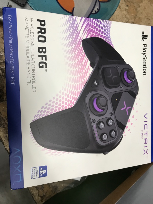 Photo 1 of PDP Victrix Pro BFG Wireless Gaming Controller for Playstation 5 / PS5, PS4, PC, Modular Esports Gamepad, Remappable Buttons, Customizable Triggers/Paddles/D-Pad/Fightpad, PC App, Black
