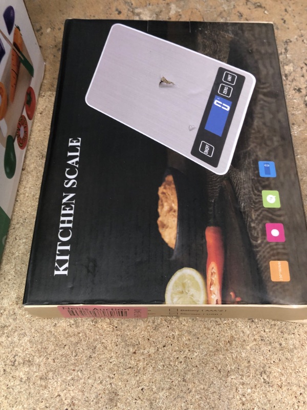 Photo 2 of 33lb Food Kitchen Digital Scale,1g/0.05oz Precise Graduation, USB Charging Kitchen Scale, Waterproof Stainless Steel with LCD Display, Ounces and Grams for Weight Loss, Cooking, Baking (silvery)