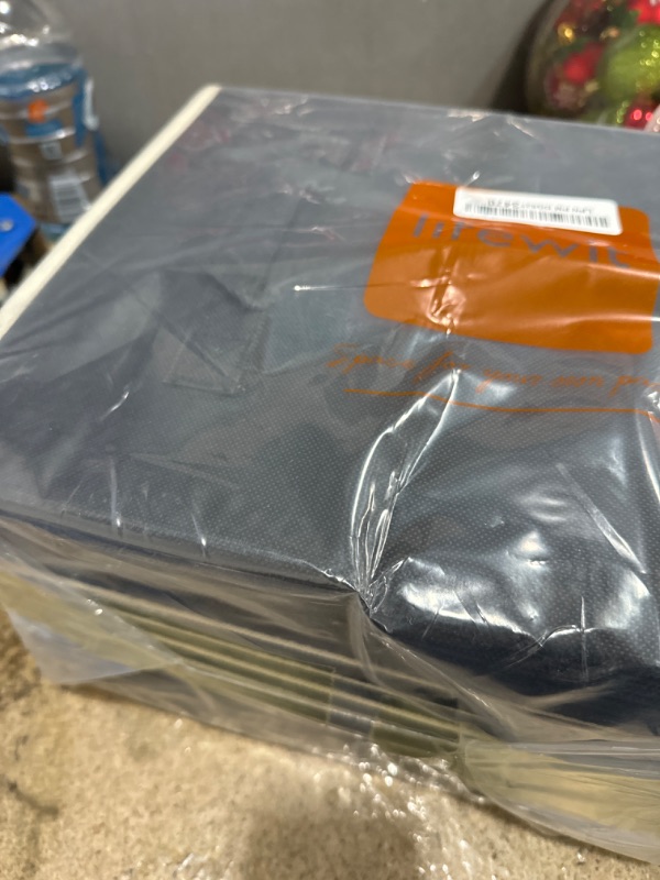 Photo 1 of Lifewit 12 Packs Storage Cubes, 11 Inch Cube Storage Bins, Foldable Decorative Fabric Storage Baskets for Organizing Home Organizers with Handles for Shelves, Closet, Black