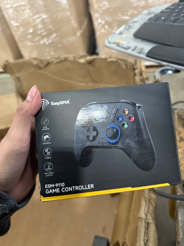Photo 1 of EasySMX Wireless Gaming Controller for Windows PC/Steam Deck/PS3/Android TV BOX, Dual Vibrate Plug and Play Gamepad Joystick with 4 Customized Keys, Battery Up to 14 Hours, Work for Nintendo Switch