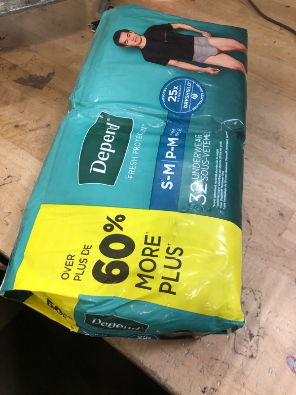 Photo 1 of Depend Fresh Protection Adult Incontinence Underwear for Men, Disposable, Maximum, Small/Medium, Grey, 32 Count, Packaging May Vary