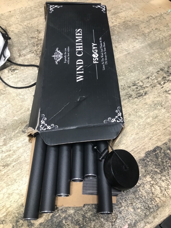 Photo 1 of FSVGYY Wind-Chimes-Outdoor-Large-Decor, Deep Tone Soothing Melodic Tones Windchimes, Wind Chimes for Outside, Memorial Wind Chimes Best Gift for Mom Women Grandma Neighbors?32" Black?
