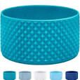 Photo 1 of 1pc Teal Diamond Texture Silicone Water Bottle Sleeve, Anti-Slip Silicone Cover, Fits And Other 12-40oz 