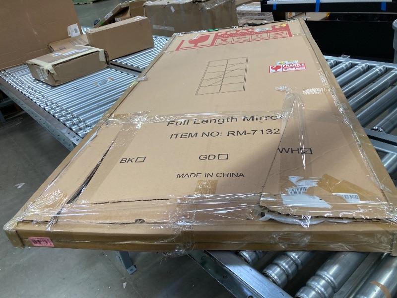 Photo 1 of ZMYCZ Mirror Full Length, 71"x32" Large Rectangular Mirror, Window Pane Wall Mirror, White Full Body Mirror, Oversize Farmhouse Standing Mirror Hanging or Leaning for Living Room, Entryway, No Stand