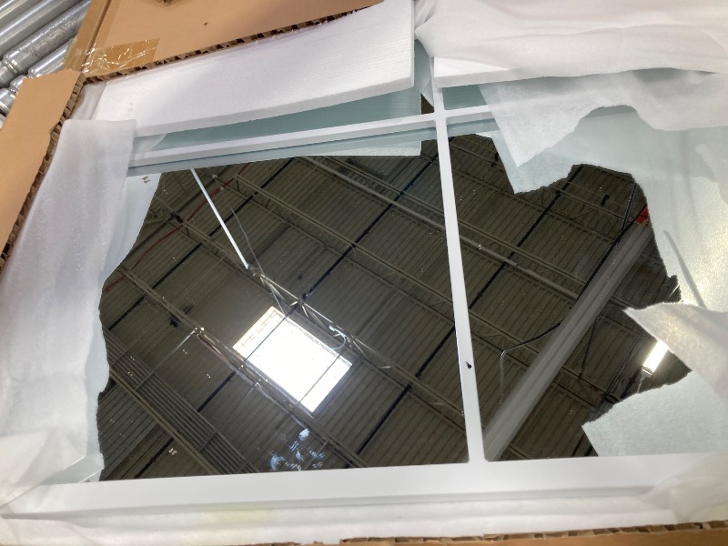 Photo 1 of ZMYCZ Mirror Full Length, 71"x32" Large Rectangular Mirror, Window Pane Wall Mirror, White Full Body Mirror, Oversize Farmhouse Standing Mirror Hanging or Leaning for Living Room, Entryway, No Stand