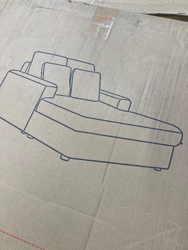 Photo 1 of **SEE NOTES**  Furnimart Chaise Lounge Chair Indoor, 58 Inch Sleeper Sofa with 2 Throw Pillows, Fluffy Corduroy Loveseat Couch for Living Room, Comfy Oversized Reading Chair, Gray