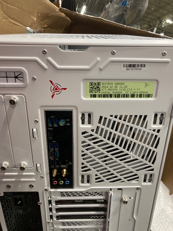 Photo 1 of ***MISSING PARTS***Skytech Gaming Prism Gaming PC, Ryzen 9 7900X3D 4.4 GHz, RTX 4070 Ti, 1TB NVME, 32GB DDR5 RAM RGB, 850W Gold PSU Wi-Fi, Win 11 Home, RGB-Keyboard and RGB-Mouse Included