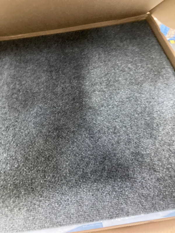 Photo 1 of Alow Carpet Tiles Peel and Stick, Anti-Slip Solid Color Square Tiles for Office,Kitchen, Bedroom(All Light Gray,12inX12in,30pcs)