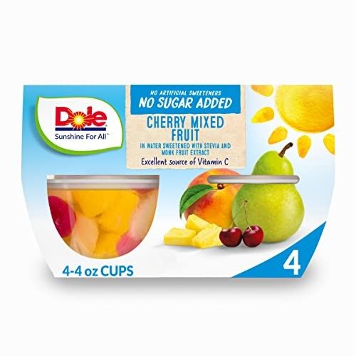 Photo 1 of Dole Cherry Mixed Fruit with No Sugar Added^^ - Dole Fruit Bowls Snacks - 4 Oz Fruit Bowls - 4 Pack
