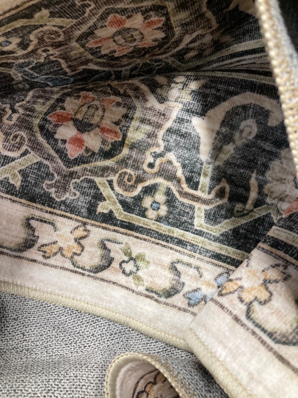 Photo 1 of *see notes* 
GENIMO 8x10 Area Rugs for Living Room, Machine Washable Non Slip Vintage Retro Rugs, Low Pile Lightweight Chenille Print Rug for Bedroom, Dining Room, Home Office, Rosy