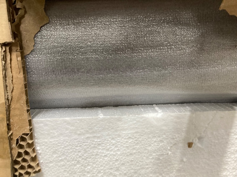 Photo 1 of bble Reflective Foil Foil Insulation Double Bubble Reflective Insulation Foil Duct Insulation Self Adhesive Foil Waterproof Thermal Insulation Aluminium Foil Membrane for Walls Roofs Flo(Size:1*20M)
