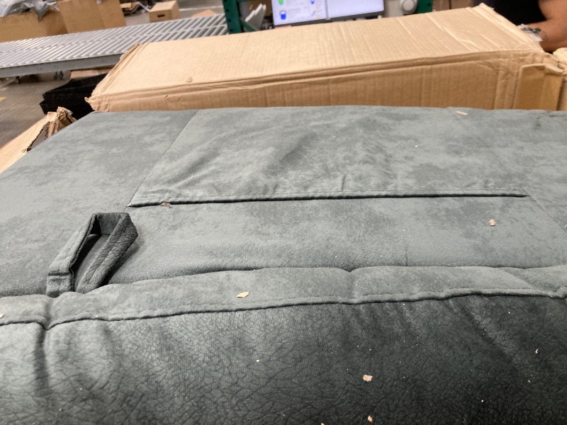 Photo 1 of **THIS IS ONLY THE BASE, MISSING THE BACK*****Manual Recliner Chair, Overstuffed Reclining Sofa with Soft Padded Headrest and Armrest, Soft Fabric Single Couch for Living Room, Grey