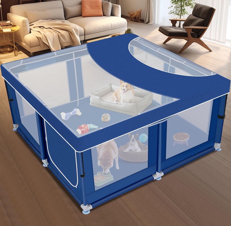 Photo 1 of *see notes*
Puppy Playpen with Cover, Dog Playpen for Puppies or Small Dogs, Dog Fence Pet Playpen for Indoor & Outdoor, Sturdy Safety Dog Pen with Thickened Fabric, High-Strength Nylon Wire Mesh
