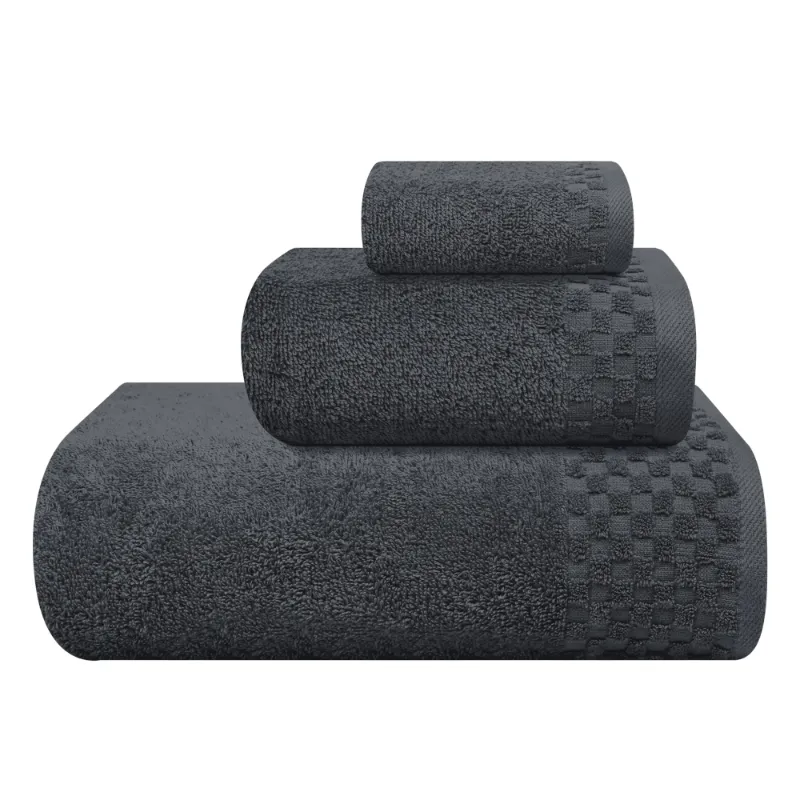 Photo 1 of 
"GLAMBURG 100% Cotton Ultra Soft 6 Pack Towel Set, Contains 2 Bath Towels 28x55 Inches, 2 Hand Towels 16x24 Inches & 2Wash Coths 12x12 Inches, Compact Absorbent Lightweight & Quickdry- Charcoal Grey"