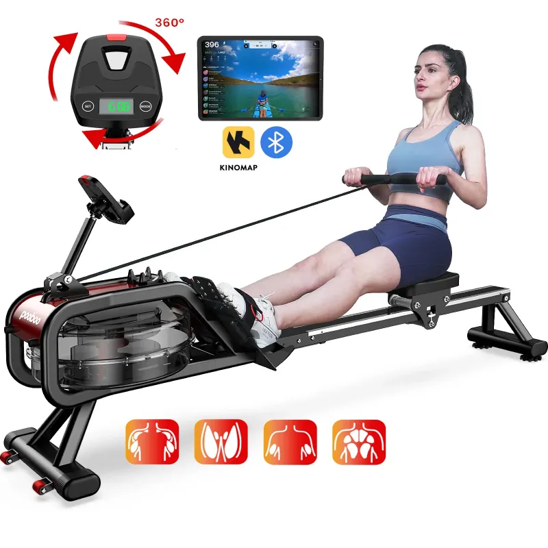 Photo 1 of ***ITEM IS SIMILAR NOT EXACT***   Pooboo Build-in Bluetooth Water Rowing Machines Rower Foldable Indoor Rower Machines Home Exercise 350lb
