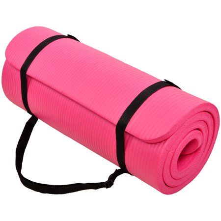 Photo 2 of ***missing strap, minor damage from tape*** BalanceFrom GoCloud All-Purpose 1-Inch Extra Thick High Density Anti-Tear Exercise Yoga Mat with Carrying Strap
