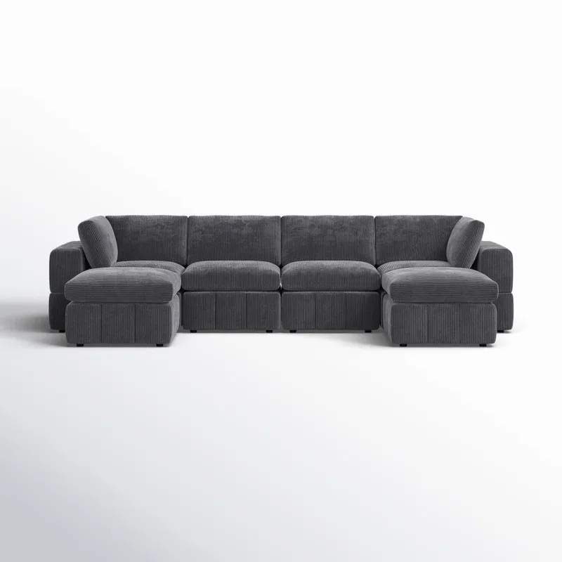Photo 1 of *****3 BOXES***6 - Piece Corduroy Sectional
