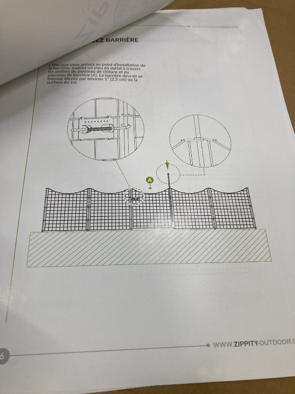 Photo 3 of 3 ft. W x 3.25 ft. H Black Metal Zippity Gate with 4-Fence Panels