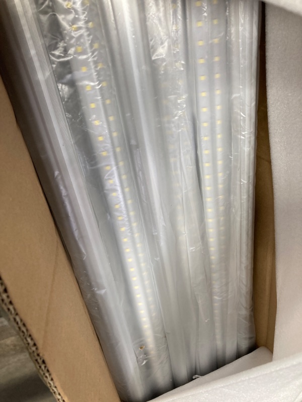 Photo 1 of ONLYLUX 8ft LED Bulbs, 8 Foot LED Shop Light Bulb 72W 6000K 10000lm, Super Bright,T8 T10 T12 V Shape FA8 Lights, Clear Cover, F96T12 Bulbs to Replace Fluorescent Light Bulbs(Pack of 12)