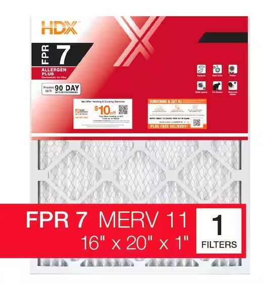 Photo 1 of 
16 in. x 20 in. x 1 in. Allergen Plus Pleated Furnace Air Filter FPR 7, MERV 11