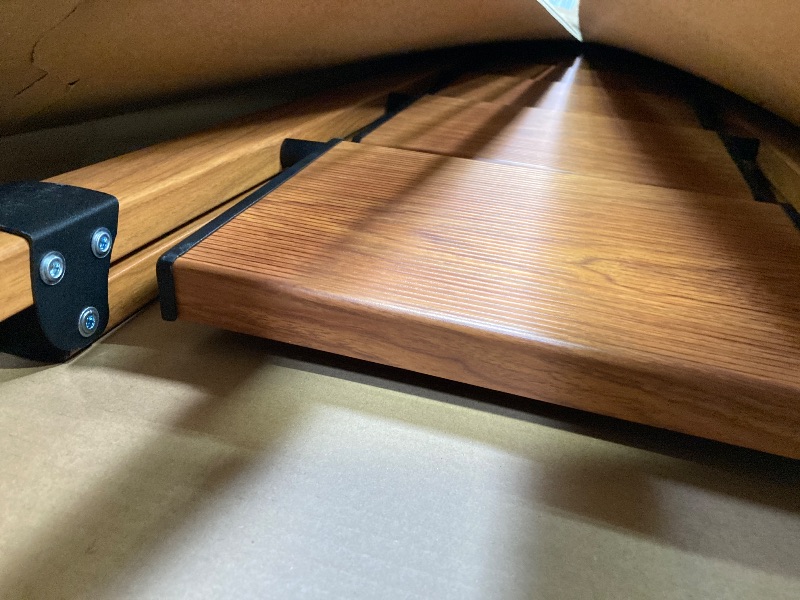 Photo 1 of GameGem 6 Step Ladder for 12ft High Ceiling, Lightweight Aluminum Folding Step Stool with Convenient Handgrip, Stepladders with Anti-Slip and Wide Pedal for Home and Kitchen Use - Woodgrain (330 lbs)