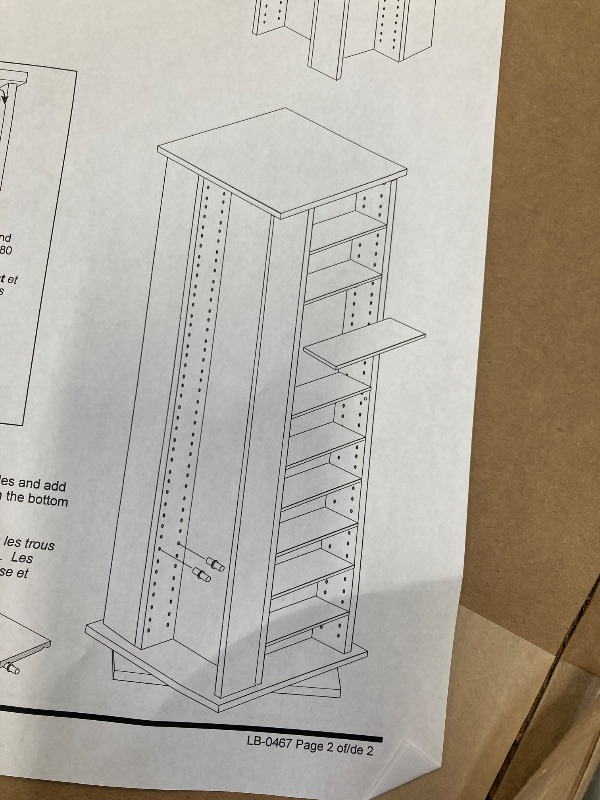 Photo 3 of 
***BOX 2 OF 2 ONLY/MISSING BOX 1,STYLES MAY VARY****Prepac 4 Revolving Display Cabinet Media Storage, Large Four-Sided Spinning Tower, Black
4.34.3 out of 5 sta50+ bought in past month
