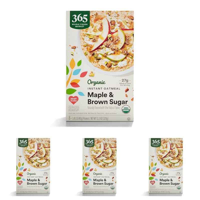 Photo 1 of 
365 by Whole Foods Market, Organic Maple & Brown Sugar Instant Oatmeal 