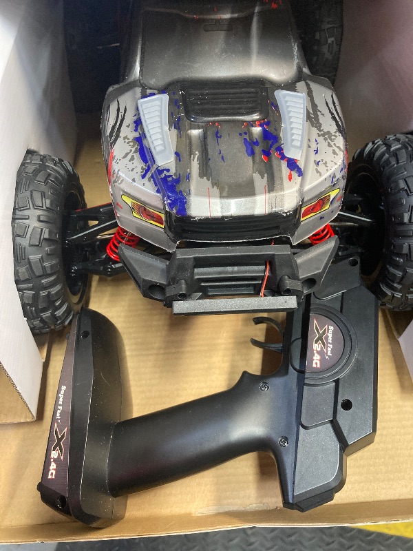 Photo 2 of ***MISSING THE BATTERIES AND CHARGER****1:10 RC Car Truck for Adults 40+MPH High Speed Off-Road Monster Truck 4WD All Terrain Remote Control Car Toys Christmas Gift for Kids Boys
