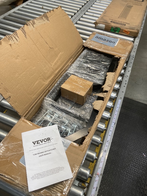 Photo 1 of VEVOR Tow Behind Landscape Rake, 72" Tow Dethatcher with 32 Steel Tines, Lawn Dethatcher Rake Attaches to Category 1, 3 Point Hitch for Tractor, for Leaves, Pine Needles, Straw, and Grass