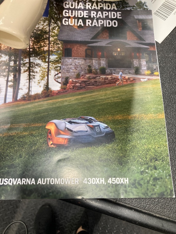 Photo 1 of ***missing parts*****Husqvarna Automower 430XH Robotic Lawn Mower with GPS Assisted Navigation, Automatic Lawn Mower with Self Installation and Ultra-Quiet Smart Mowing Technology for Medium to Large Yards (0.8 Acre)