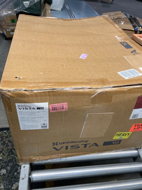 Photo 3 of ***UNOPENED, OPENED FOR INSPECTION***   UPPAbaby Vista V2 Stroller/Convertible Single-to-Double System/Bassinet, Toddler Seat, Bug Shield, Rain Shield, and Storage Bag Included/Lucy (Rosewood Mélange/Carbon Frame/Saddle Leather)