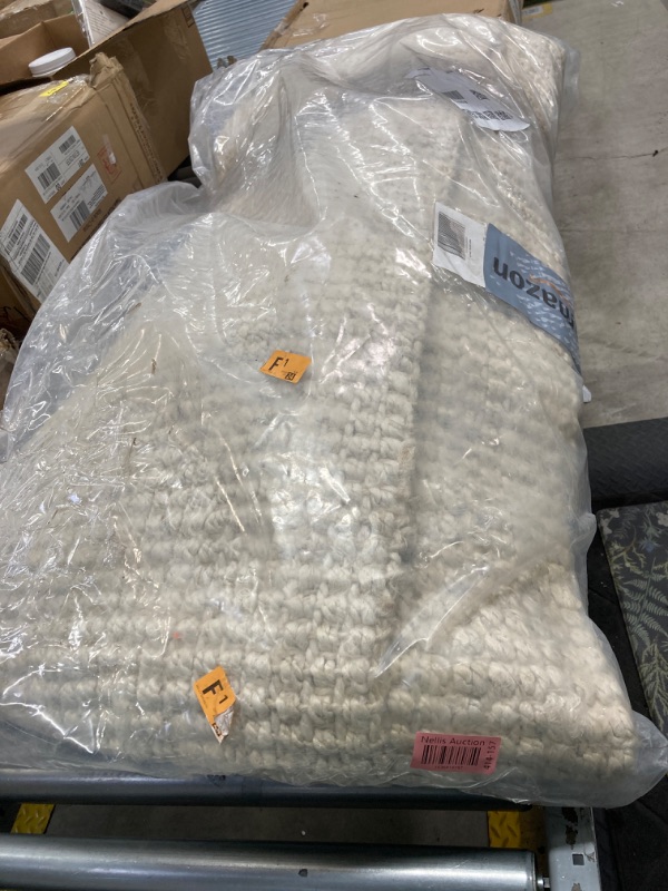 Photo 1 of ***UNSURE OF EXACT MEASURMENTS***  JONATHAN Y NRF102B-8 Pata Hand Woven Chunky Jute Light Ivory 8 ft. x 10 ft. Area-Rug, Farmhouse, Easy-Cleaning, for Bedroom, Kitchen, Living Room,
