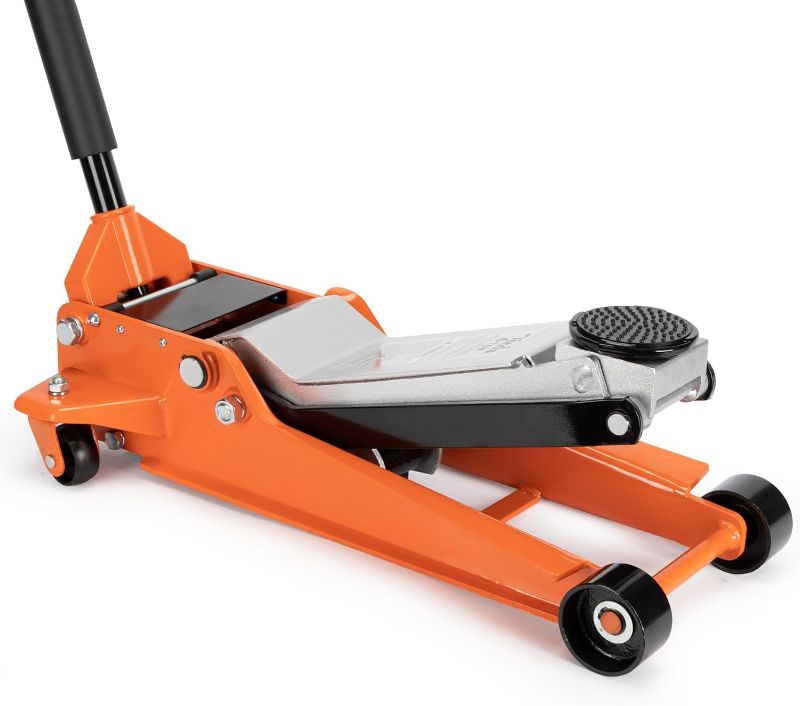 Photo 1 of Aain Low Profile Hydraulic Trolley Service/Floor Jack, 4 Ton (8000 lbs) Capacity, Lifting Range 3.3"-20",Orange